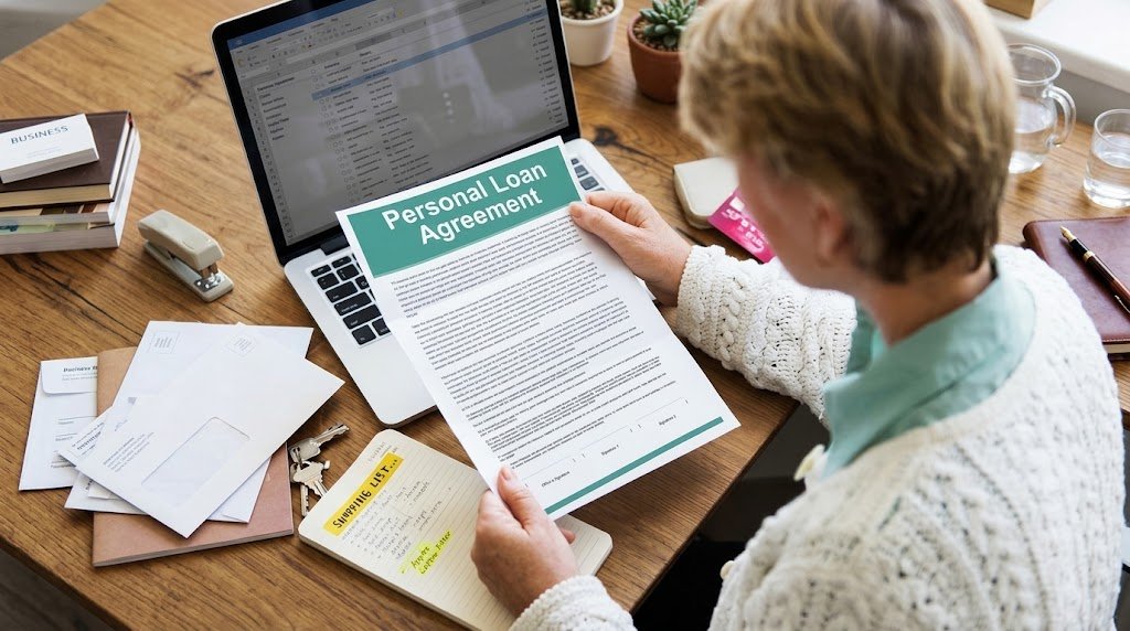 Person reviewing a loan agreement to check for a prepayment penalty before paying off the loan early