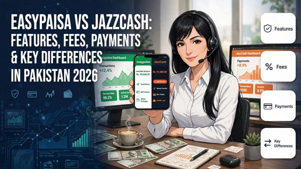 Easypaisa vs JazzCash: Features, Fees, Payments & Key Differences in Pakistan 2026
