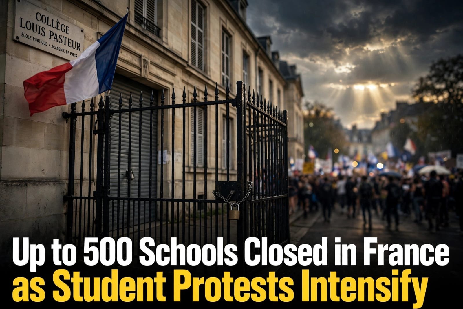 Up to 500 Schools Closed in France as Student Protests Intensify