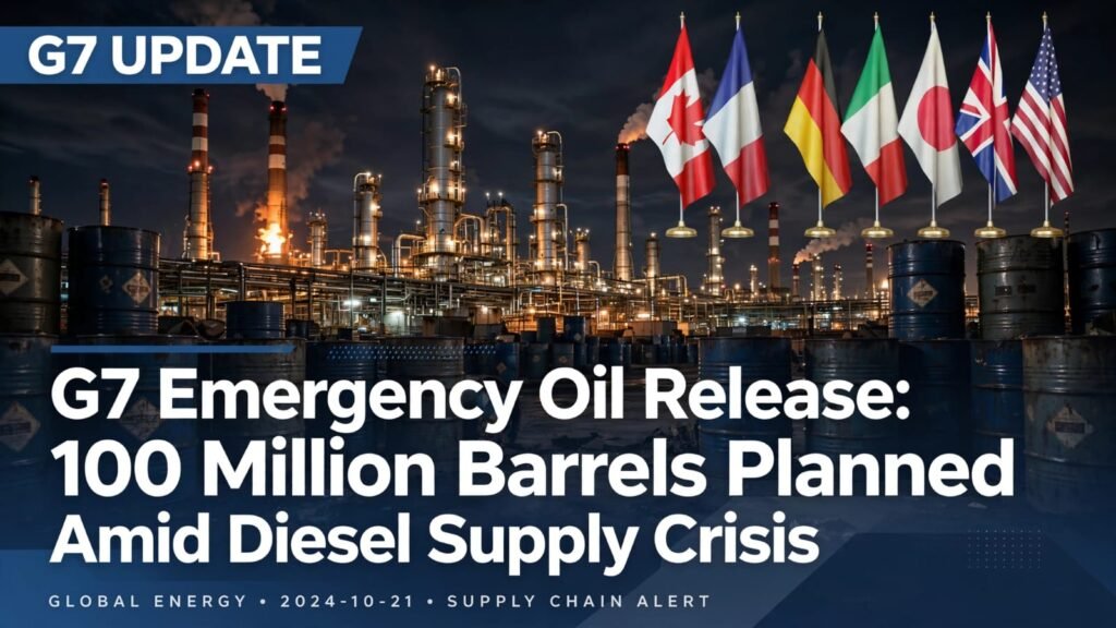 G7 Emergency Oil Release: 100 Million Barrels Planned Amid Diesel Supply Crisis