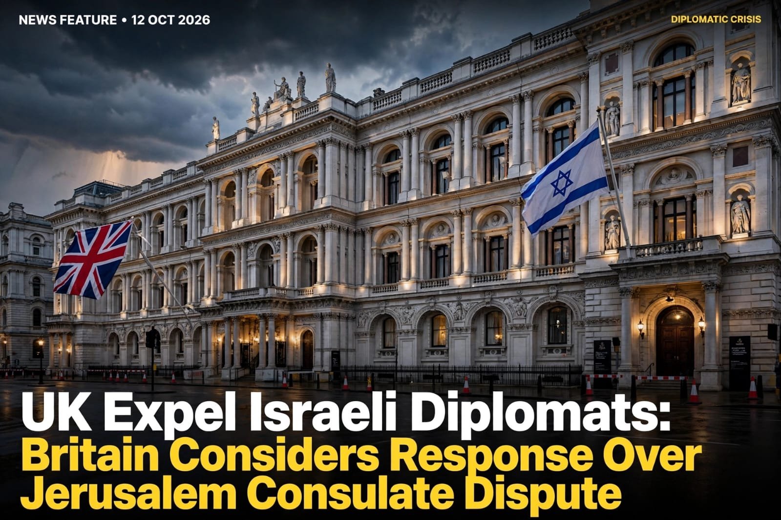 UK Expel Israeli Diplomats: Britain Considers Response Over Jerusalem Consulate Dispute