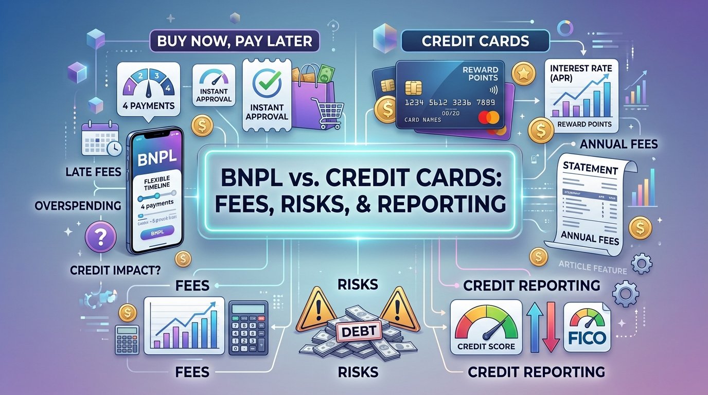 Buy Now, Pay Later vs Credit Cards: Fees, Risks, and Credit Reporting